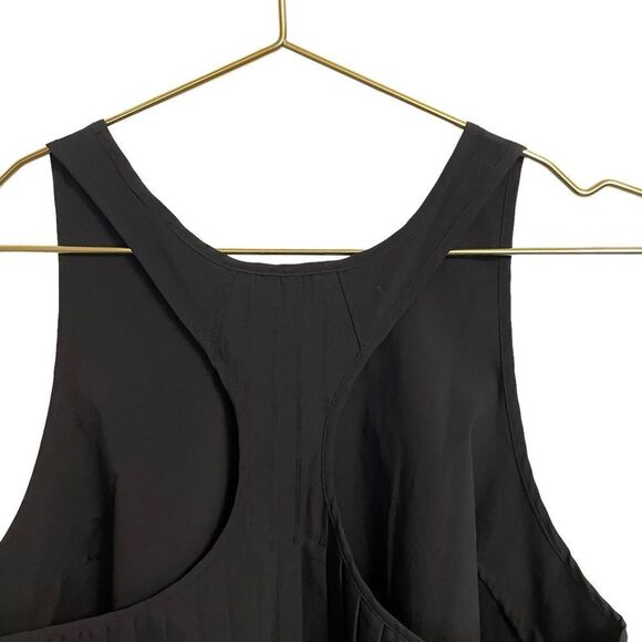 Athleta Black Sojourn Tank Top Oversized With Pleated Back Size SP NEW - Picture 6 of 8